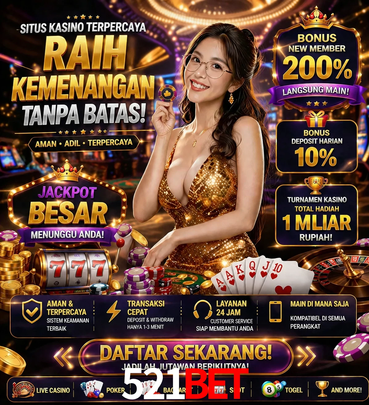 Roleta e blackjack 521bet